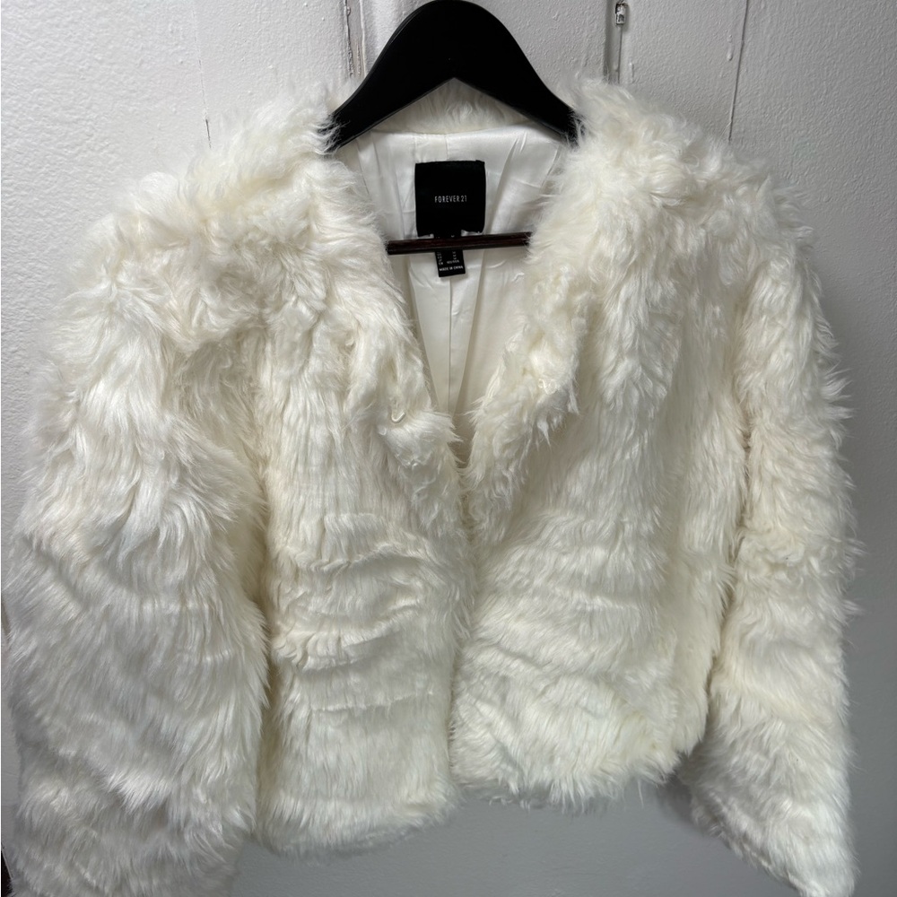 Faux Fur White Jacket